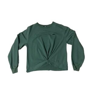 Vans Women's Olive Green Twist-Knot Crew Sweatshirt